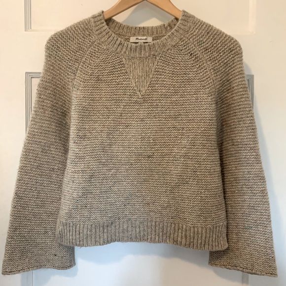 Madewell Flecked Wide-Sleeve Pullover Sweater - Picture 6 of 16